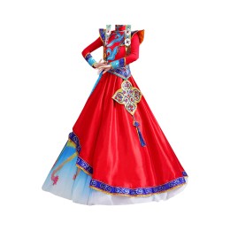 Order Mongolian costume female custom-made Inner Mongolian dance performance costumes opening dance minority costumes winter and spring folk dance costumes SKDO012 Order Mongolian costume female custom-made Inner Mongolian dance performance costumes opening dance minority costumes winter and spring folk dance costumes SKDO012